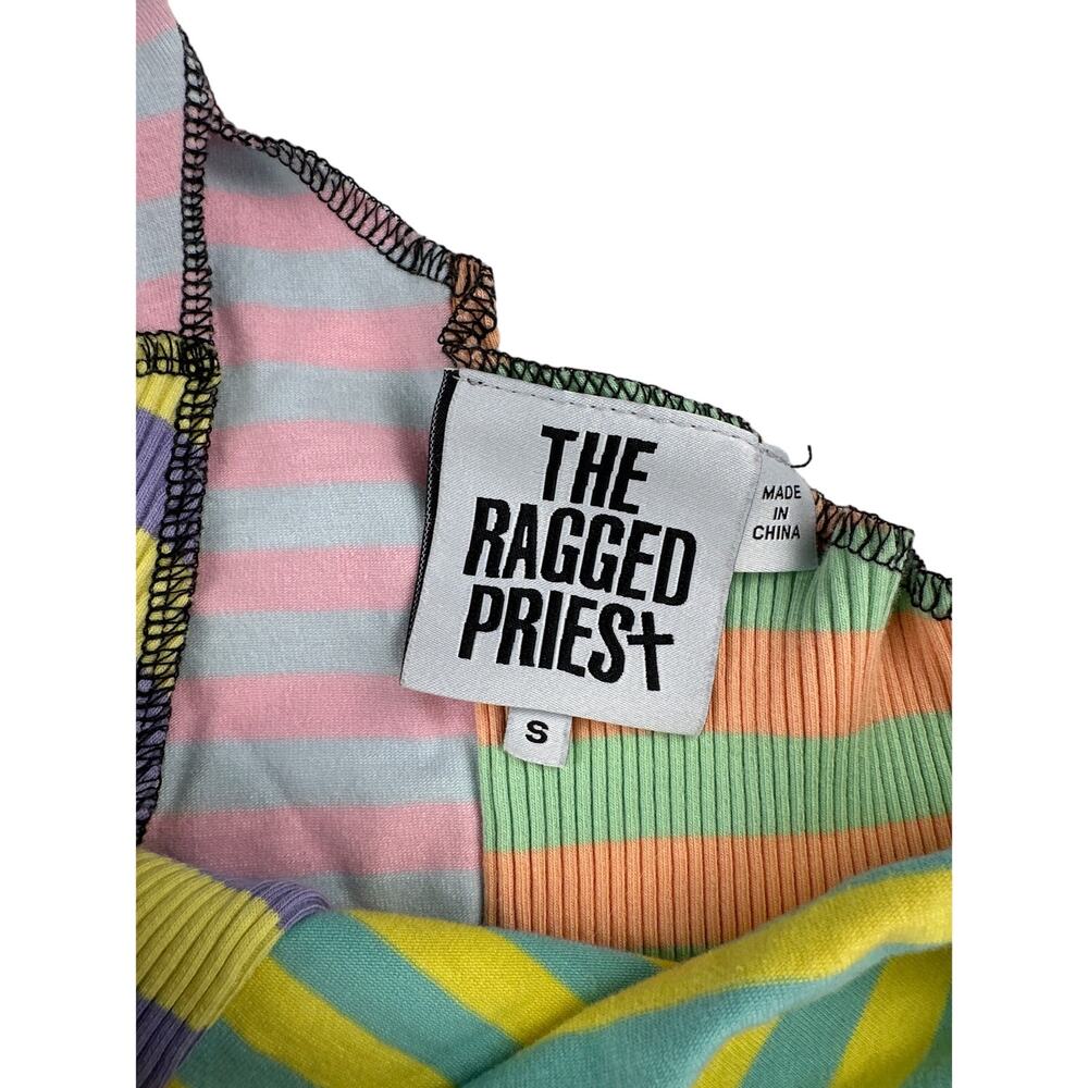 The Ragged Priest - Patchwork Stripes One Shoulde… - image 5